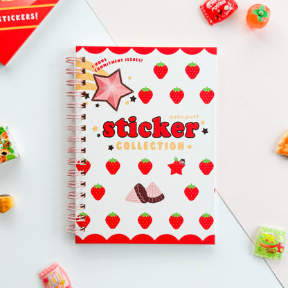 Strawberry Chocolate Mini Reusable Sticker Book