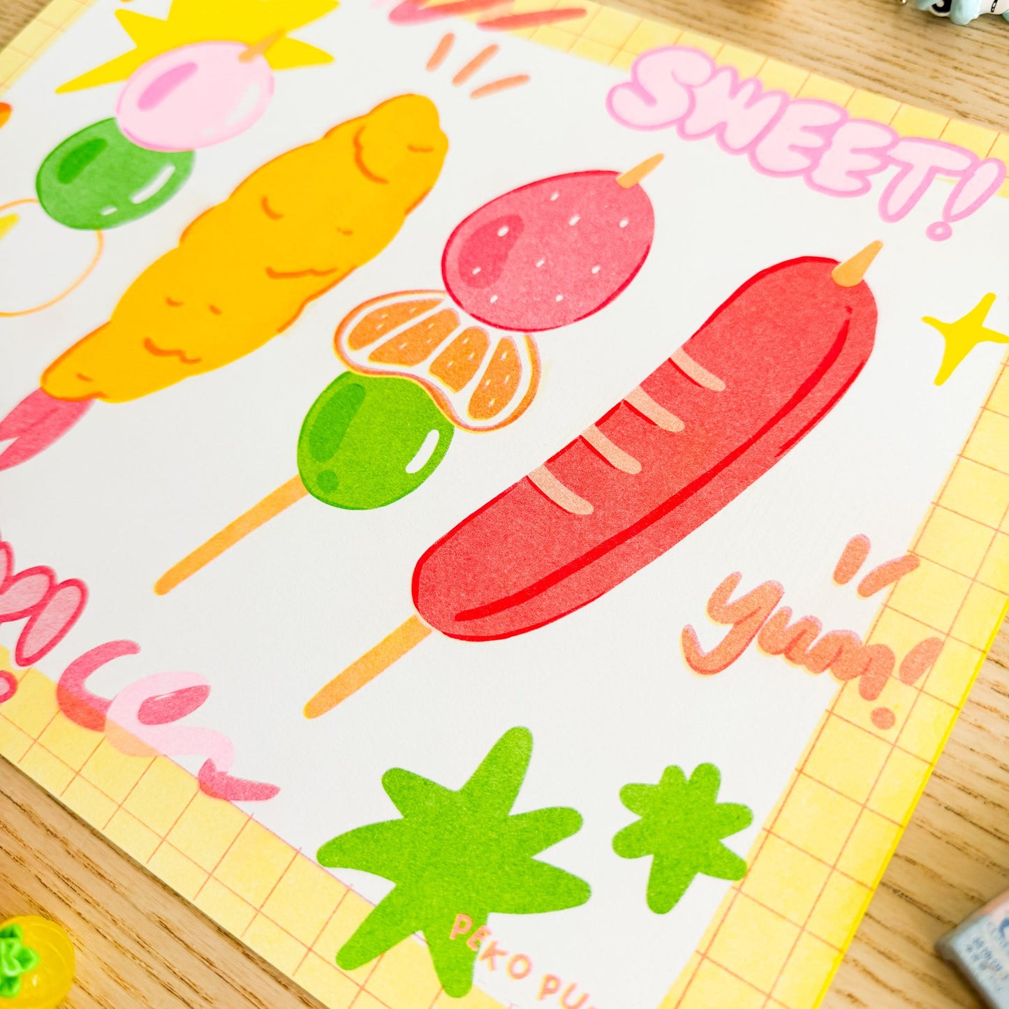 Sweet & Savory Risograph Print