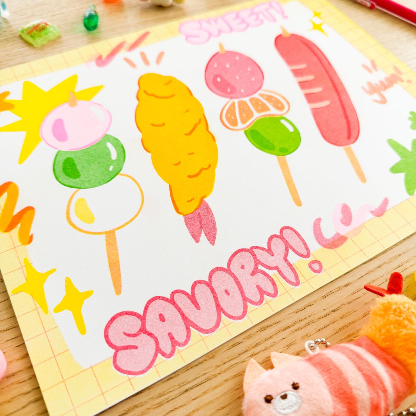 Sweet & Savory Risograph Print