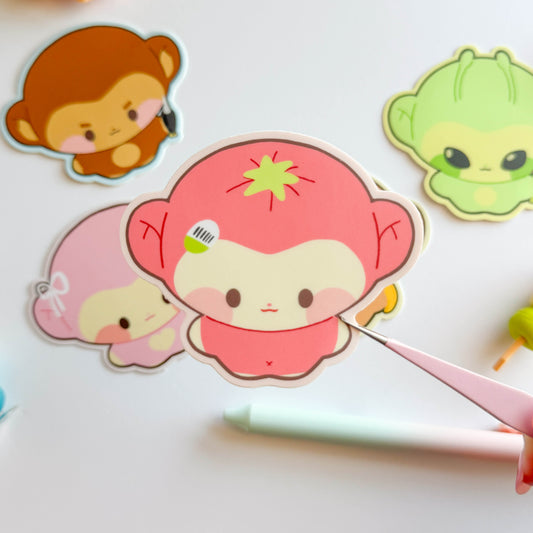 Banjo the Tomato Monkey Vinyl Sticker