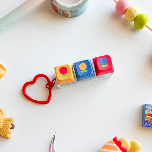 Tulips Clicky Fidget Keychain