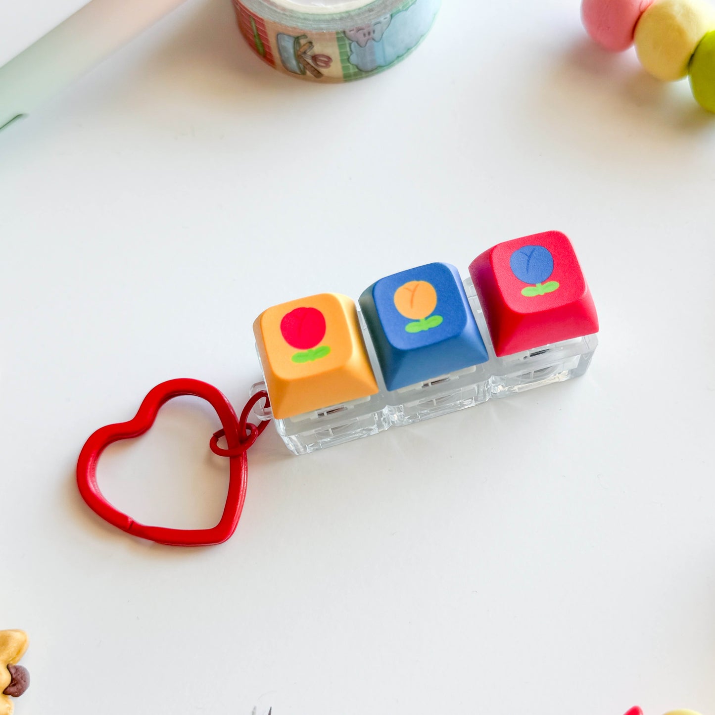 Tulips Clicky Fidget Keychain