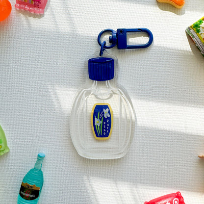 White Flower Oil Ointment Keychain
