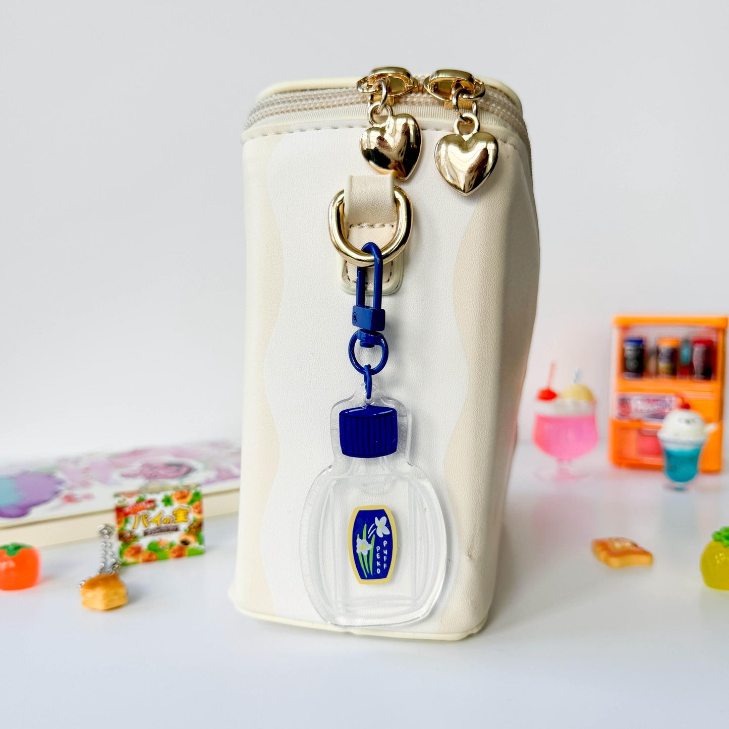 White Flower Oil Ointment Keychain