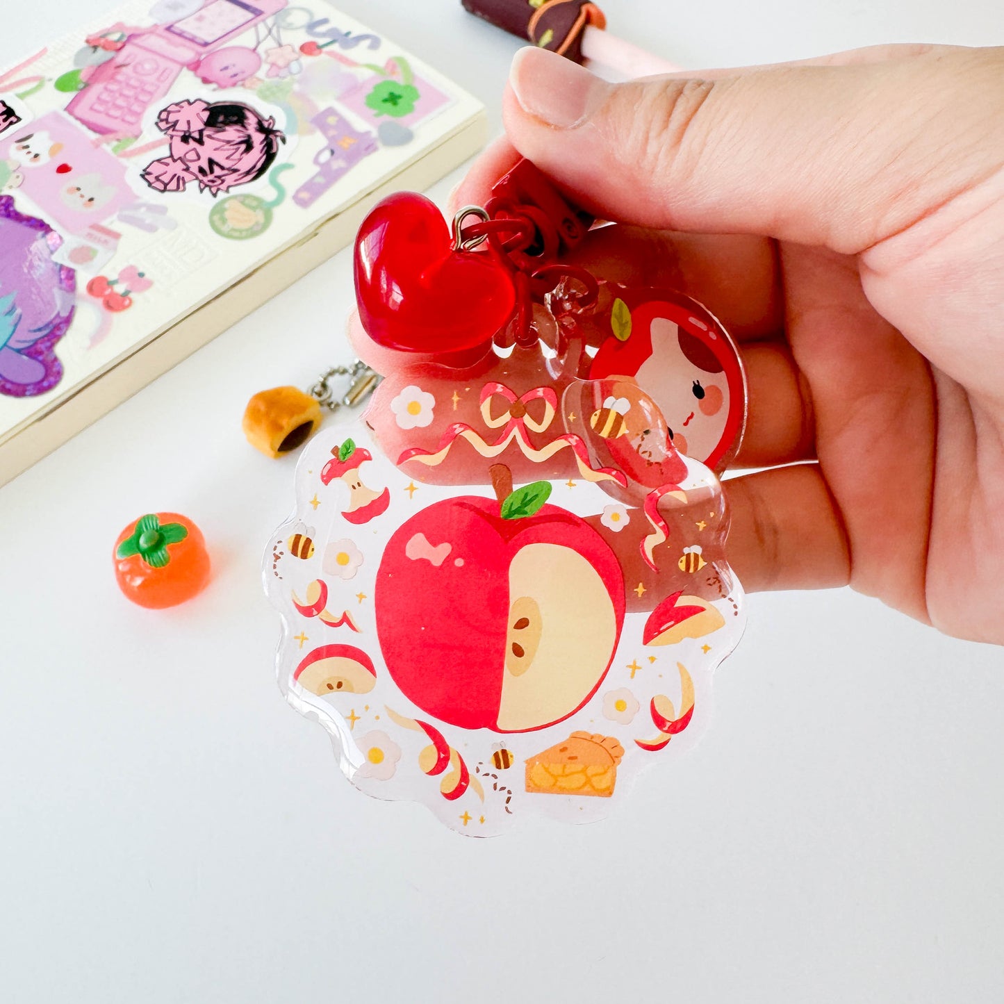 Apple Trinket Charm Keychain