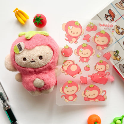 Banjo the Tomato Monkey 2.0 Clear Sticker Sheet