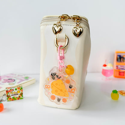 Cheese Trinket Charm Keychain