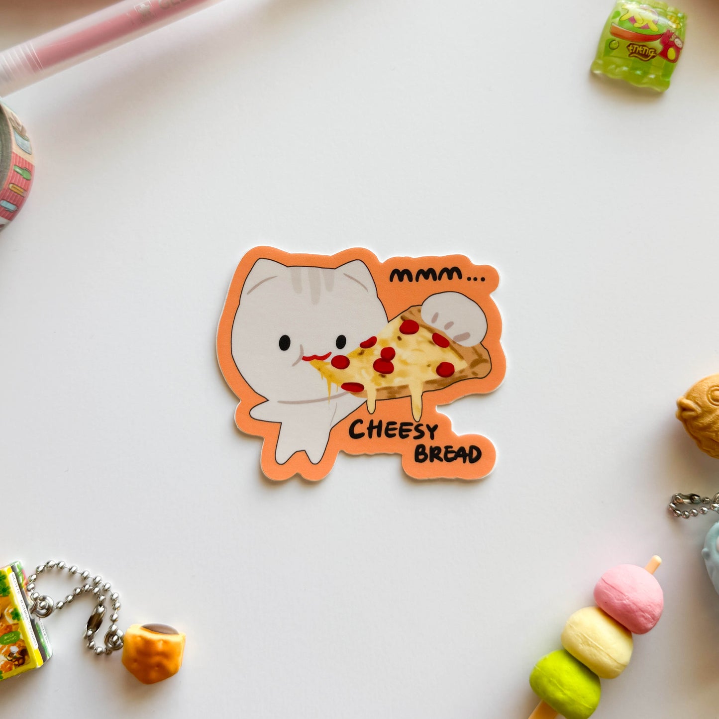 Mmm... Cheesy Bread Vinyl Sticker