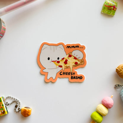 Mmm... Cheesy Bread Vinyl Sticker