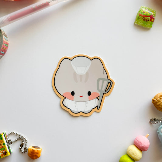 Chef Cat Vinyl Sticker