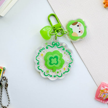 Clover Trinket Charm Keychain