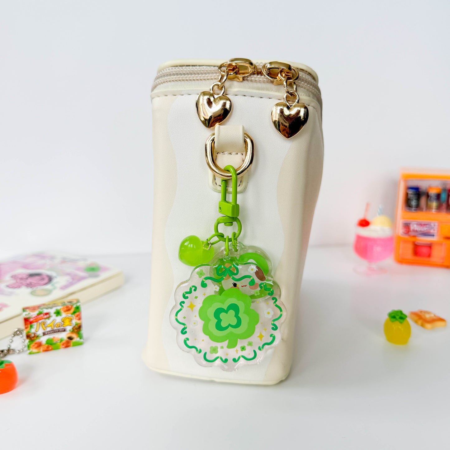 Clover Trinket Charm Keychain