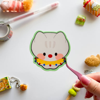 Clown Cat Vinyl Sticker