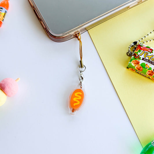 Corn Dog Phone Charm