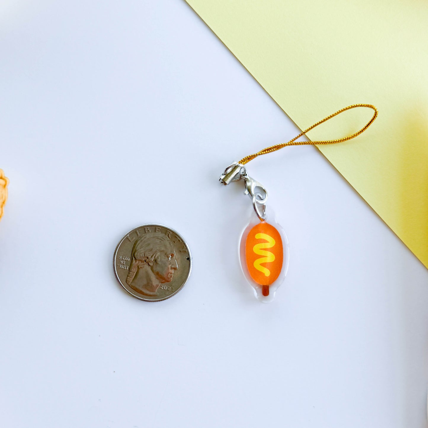 Corn Dog Phone Charm