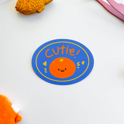 Cutie Orange Vinyl Sticker