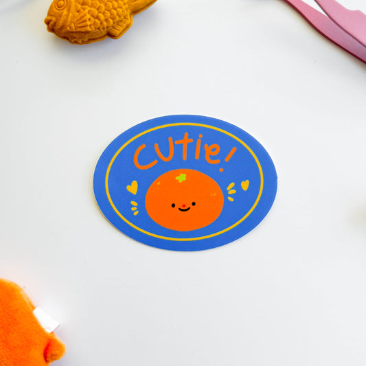 Cutie Orange Vinyl Sticker