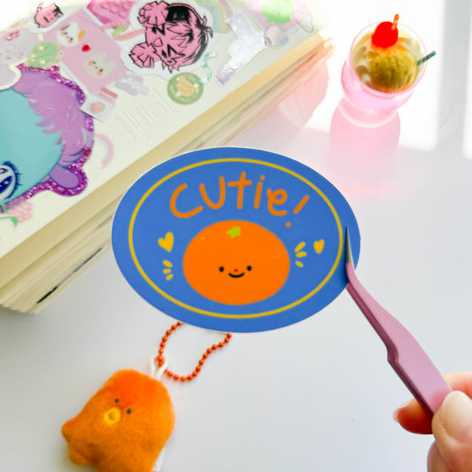 Cutie Orange Vinyl Sticker