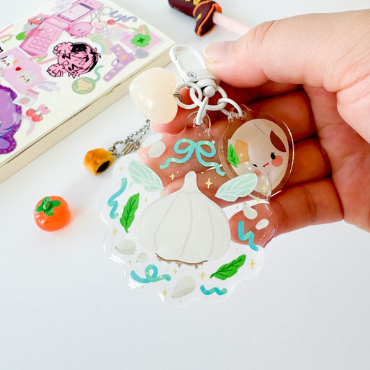 Garlic Trinket Charm Keychain