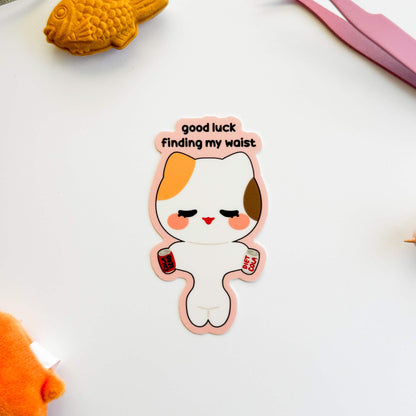 Good Luck Finding My Waist Diet Soda Vinyl Sticker