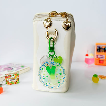 Green Onion Trinket Charm Keychain