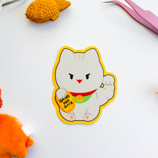 Lucky Cat Peko Vinyl Sticker