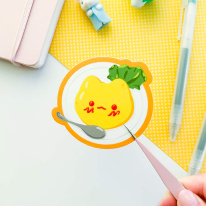 Omurice Cat Vinyl Sticker