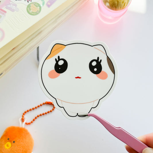 Pleading Cat Puff Vinyl Sticker