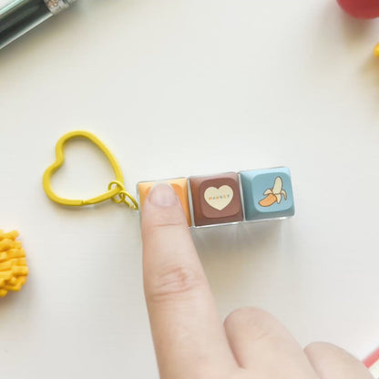 Monkey Clicky Fidget Keychain