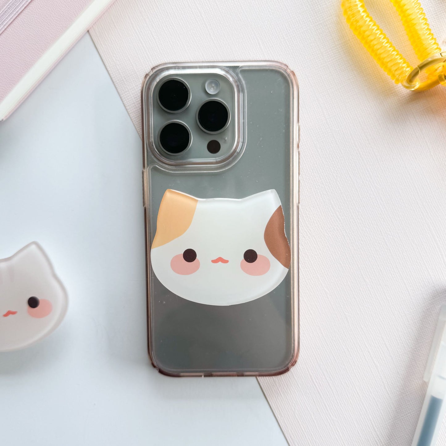Puff Calico Phone Grip