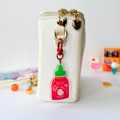 Sriracha Hot Chili Sauce Keychain