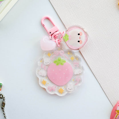 Strawberry Trinket Charm Keychain