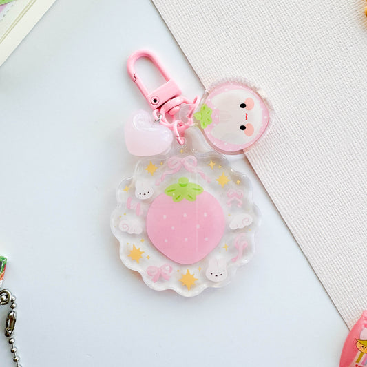 Strawberry Trinket Charm Keychain