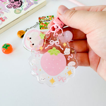 Strawberry Trinket Charm Keychain