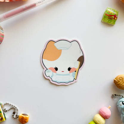 Tooth Fairy Cat Vinyl Sticker