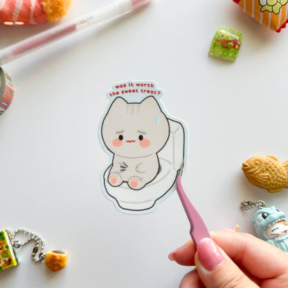 Was It Worth The Sweet Treat? Vinyl Sticker